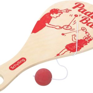 Schylling Paddle Ball - Classic Game Made with Real Wood - Ages 5 and Up - One Piece