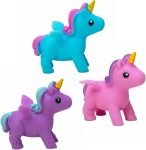 Schylling Itsy Bitsy Unicorn Squeezable and Stretchable Toy - Color May Vary (Pack of 1)