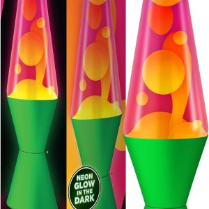 Lava The Original Lamp - 14.5 Neon Green - Classic Liquid Motion Lamp - Orange and Pink Liquid - Item #2096 (Amazon Exclusive)
